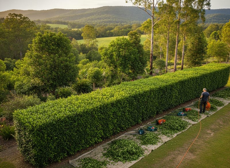 Hedge Trimming performed by Yarra Ranges Foothills Arborist in the Yarra Ranges Foothills